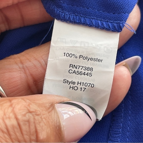 J. CREW | Cobalt Blue Off Shoulder Peasant Blouse Sz M - Picture 7 of 8